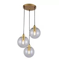 Lampy sufitowe - Light Prestige Puerto 3 wisząca złota LP-004/3P GD - miniaturka - grafika 1