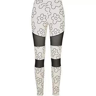 Legginsy - Urban Classics Damskie legginsy Tech Mesh AOP, Miękki kwiat morski, M - grafika 1