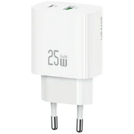 Ładowarki do telefonów - Ładowarka sieciowa USAMS CC315 T65 25W 1xUSB-C 1xUSB-A Fast Charging biały - miniaturka - grafika 1