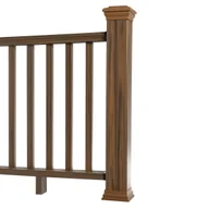 Balustrady i akcesoria - Balustrada kompozytowa Teak 140 x 113 cm (1 słupek) - miniaturka - grafika 1