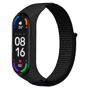 Pasek Opaska Nylonowa do Xiaomi Mi Band 3/4/5/6 "Czarny" - Akcesoria do smartwatchy - miniaturka - grafika 1