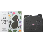 Kosmetyki kąpielowe dla dzieci - Almara Soap For Kids My Happy Cat mydło robione ręcznie o zapachu brzoskwini dla dzieci 100 g - miniaturka - grafika 1