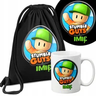 Gadżety dla niej i dla niego - Zestaw Worek + Kubek STUMBLE GUYS Twoje IMIĘ Wzory - miniaturka - grafika 1