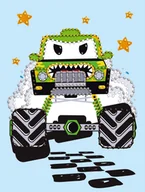 Zabawki kreatywne - Mozaika diamentowa 15×20 cm częściowe wypełnienie – Kaczka w kosmosie. Zestaw kreatywny Ideyka Zielony samochodzikназва - miniaturka - grafika 1