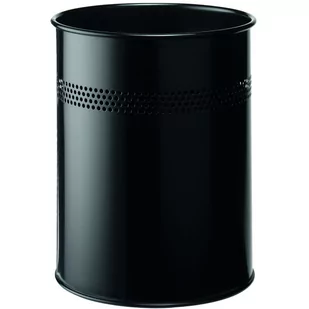 Kosz na śmieci DURABLE metalowy z perforacją 30mm czarny 15l - Kosze na śmieci - miniaturka - grafika 1