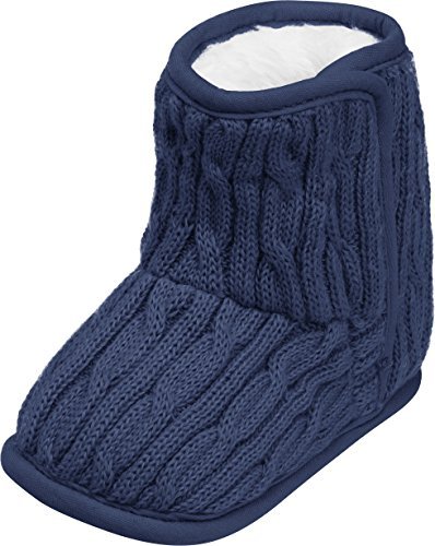 Playshoes Dzianinowe buty dziecięce z zapięciem na rzepy, morski, 20/21 EU
