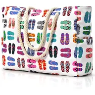 Torebki damskie - Oscaurt torba plażowa poliester biały - miniaturka - grafika 1