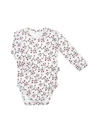 Body dla niemowląt - Dziewczęce body bawełna dł.rękaw kwiaty kremowe Nicol - miniaturka - grafika 1