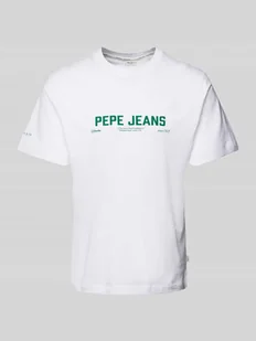 T-shirt z nadrukiem z logo - Koszulki męskie - miniaturka - grafika 1