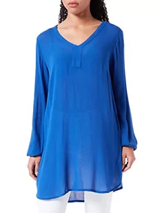 KAFFE damska tunika bluzka podstawowa długa swobodna, Mazaryn niebieski, 34 - Bluzki damskie - miniaturka - grafika 1