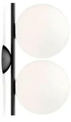 Lampy sufitowe - Flos - IC C/W1 Double Lampa Sufitowa/Ścienna Czarna Flos - miniaturka - grafika 1