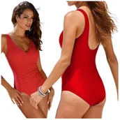 Stroje kąpielowe - STRÓJ KĄPIELOWY PLUS SIZE KOSTIUM PLAŻA BASEN JEDNOCZĘŚCIOWY WYSZCZUPLAJĄCY XL - miniaturka - grafika 1