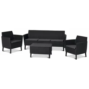 Keter Zestaw balkonowy Salemo 3 Seater Set antracyt KET17205990ANT - Meble ogrodowe - miniaturka - grafika 1