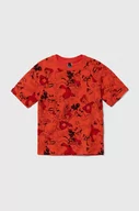 Koszulki dla dziewczynek - adidas t-shirt dziecięcy x Disney kolor czerwony wzorzysty - miniaturka - grafika 1