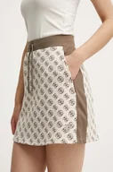 Spódnice - Guess spódnica ELA kolor beżowy mini prosta V4YD02 KB212 - miniaturka - grafika 1
