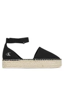 Espadryle damskie - Calvin Klein Jeans Espadryle Flatform Espadrille Sling Mg YW0YW01735 Czarny - miniaturka - grafika 1