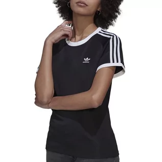 Koszulki sportowe damskie - Koszulka adidas Originals Adicolor Classics Slim 3-Stripes Tee HM6411 - czarna - grafika 1