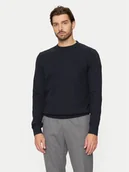 Swetry męskie - Bugatti Sweter 7400 65521B Granatowy Regular Fit - miniaturka - grafika 1