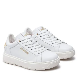 Sneakersy LOVE MOSCHINO JA15394G0LIA010A Biały - Sneakersy damskie - miniaturka - grafika 1