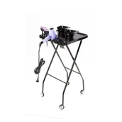 Meble fryzjerskie - Fox Queens, profesjonalny pomocnik fryzjerski, czarny, magnetyczny blat - miniaturka - grafika 1