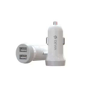 Devia ładowarka samochodowa Smart z kablem micro 2USB 3,1A biała - Ładowarki do telefonów - miniaturka - grafika 3