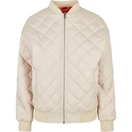 Kurtki damskie - Urban Classics Damska kurtka oversized Diamond Quilted Bomberka, kurtka dla kobiet, dostępna w wielu kolorach, rozmiary XS - 5XL, khaki, XXL - miniaturka - grafika 1
