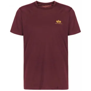 Alpha Industries Small Logo Basic 188505 184 - Bordowa - Odzież taktyczna i umundurowanie - miniaturka - grafika 1