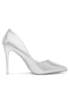 Czółenka - DeeZee Szpilki E396 Srebrny - miniaturka - grafika 1