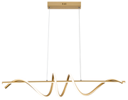 Lampy sufitowe - Serpent - lampa wisząca LED złoty malowany. - miniaturka - grafika 1