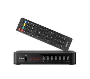 eSTAR T2 618 UHD set-top box (dekoder STB) Terrestrial Full HD Czarny - Tunery DVB-T - miniaturka - grafika 1