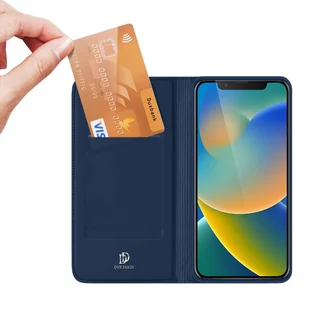Dux Ducis Skin Pro kabura etui pokrowiec z klapką iPhone 14 niebieski - Etui i futerały do telefonów - miniaturka - grafika 2