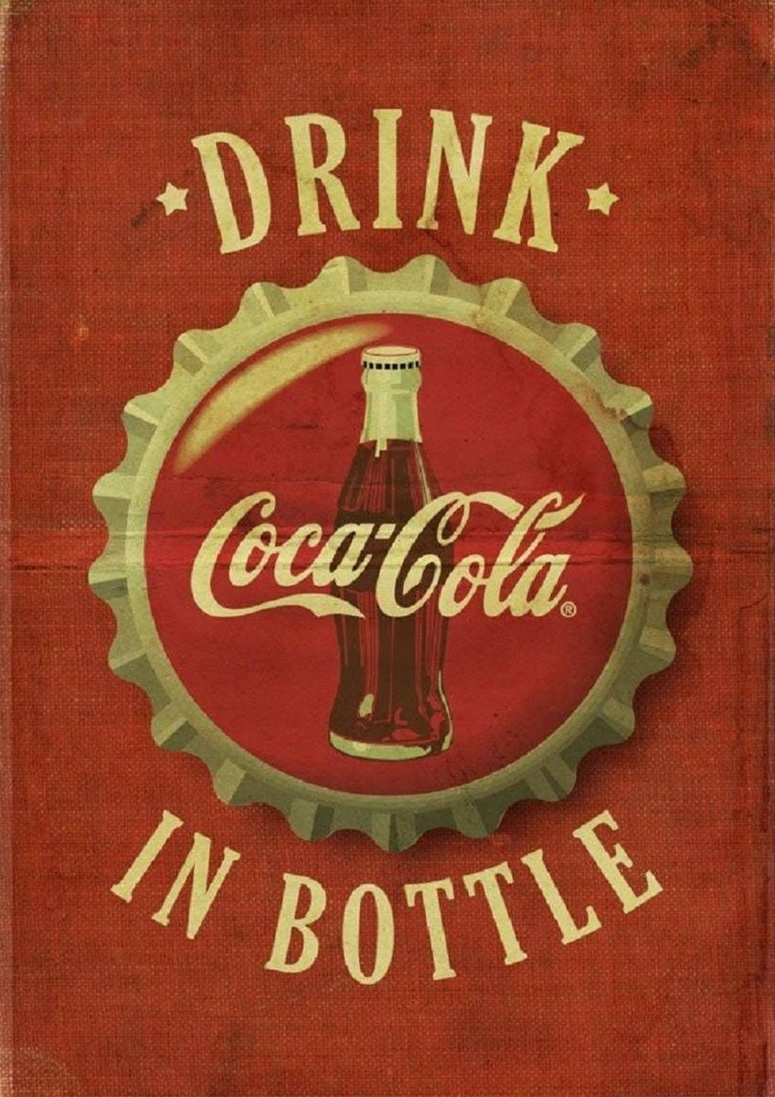 PODKŁADKA POD MYSZ Z Nadrukiem 22x18cm Cola Coca-Cola Vintage Tekst Prezent