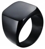 Pierścionki - Pierścień Męskie Pasek Ze Stali Biker Sygnet - miniaturka - grafika 1