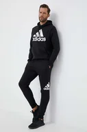 Spodnie męskie - adidas spodnie dresowe kolor czarny z nadrukiem - miniaturka - grafika 1