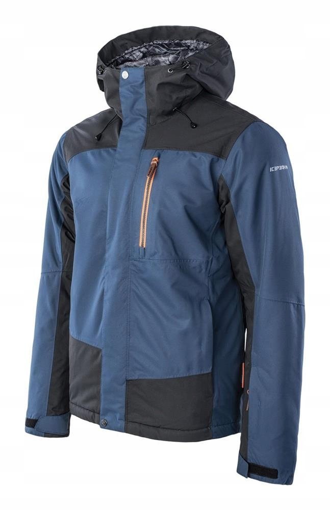 Męska kurtka narciarska Icepeak Capot snowboardowa zimowa granatowo-czarna rozmiar 54
