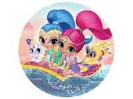 Ciasta i półprodukty do ciast - Dekoracyjny opłatek tortowy Shimmer i Shine - 20 cm - miniaturka - grafika 1