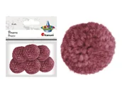 Prace ręczne dla dzieci - Pompony dekoracyjne i ozdobne z włóczki 6szt różowy - miniaturka - grafika 1