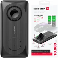 Powerbanki - SWISSTEN Powerbank 10000 mAh USB-A USB-C ładowanie bezprzewodowe - miniaturka - grafika 1