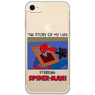Etui i futerały do telefonów - ERT GROUP etui na telefon Iphone 7/8/ SE 2/ SE 3, case oryginalny i oficjalnie licencjonowany przez Marvel, wzór Spider Man 036, optymalnie dopasowane, plecki z TPU częściowo przeźroczyste - miniaturka - grafika 1