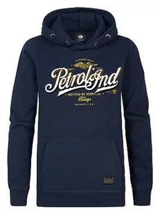 Petrol Industries Chłopięca bluza z kapturem z nadrukiem, niebieska (Midnight Navy), 14 lat, niebieski (Midnight Navy), 14 lat - Bluzy dla chłopców - miniaturka - grafika 1