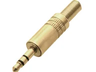 Kable - 1178# Wtyk jack 3,5 st złoty - miniaturka - grafika 1