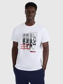 Koszulki męskie - 4F T-shirt regular z nadrukiem męski - biały XXL - miniaturka - grafika 1