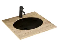 Umywalki - Rea Umywalka podblatowa Nel Black - miniaturka - grafika 1