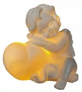 Aniołek podświetlany z sercem led 13cm - siedzący - Figurki dekoracyjne - miniaturka - grafika 1