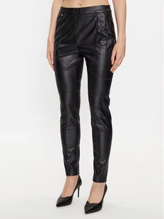 Boss Spodnie z imitacji skóry 50501104 Czarny Slim Fit - Spodnie damskie - miniaturka - grafika 1