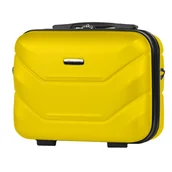 Walizki - Kuferek Podróżny Na Kosmetyki z ABS-u Żółty - miniaturka - grafika 1