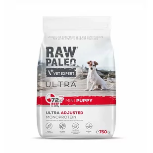 Raw Paleo Ultra Beef Mini Puppy 0,75 kg - Sucha karma dla psów - miniaturka - grafika 1