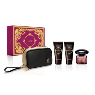 Versace Crystal Noir zestaw EDT 90 ml + żel pod prysznic 100 ml + mleczko do ciała 100 ml + kosmetyczka dla kobiet - Zestawy kosmetyków damskich - miniaturka - grafika 1