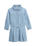 Sukienki i spódniczki dla dziewczynek - Original Marines Sukienka jeansowa DFP3007CF Niebieski Regular Fit - miniaturka - grafika 1