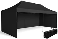 Pawilony ogrodowe - Pawilon handlowy ekspresowy - 3x6 m - 3 ściany - czarny - miniaturka - grafika 1